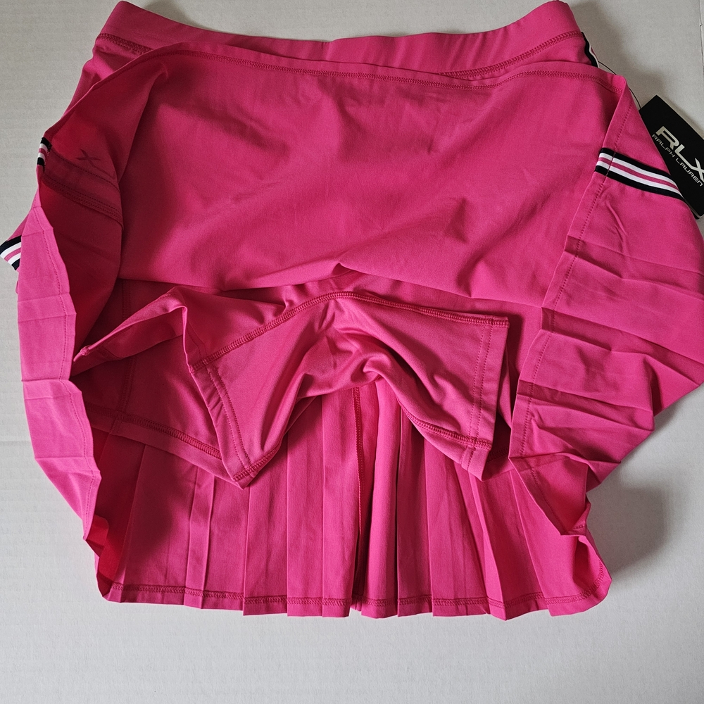 Ralph Lauren X Pink Skort Size M Back Pleats Activewear Stretch Athletic NWT - Picture 5 of 15